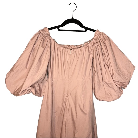 NEW Lulus Feel the Love Mauve Off the Shoulder Puff Sleeve Midi Dress S - Picture 8 of 12